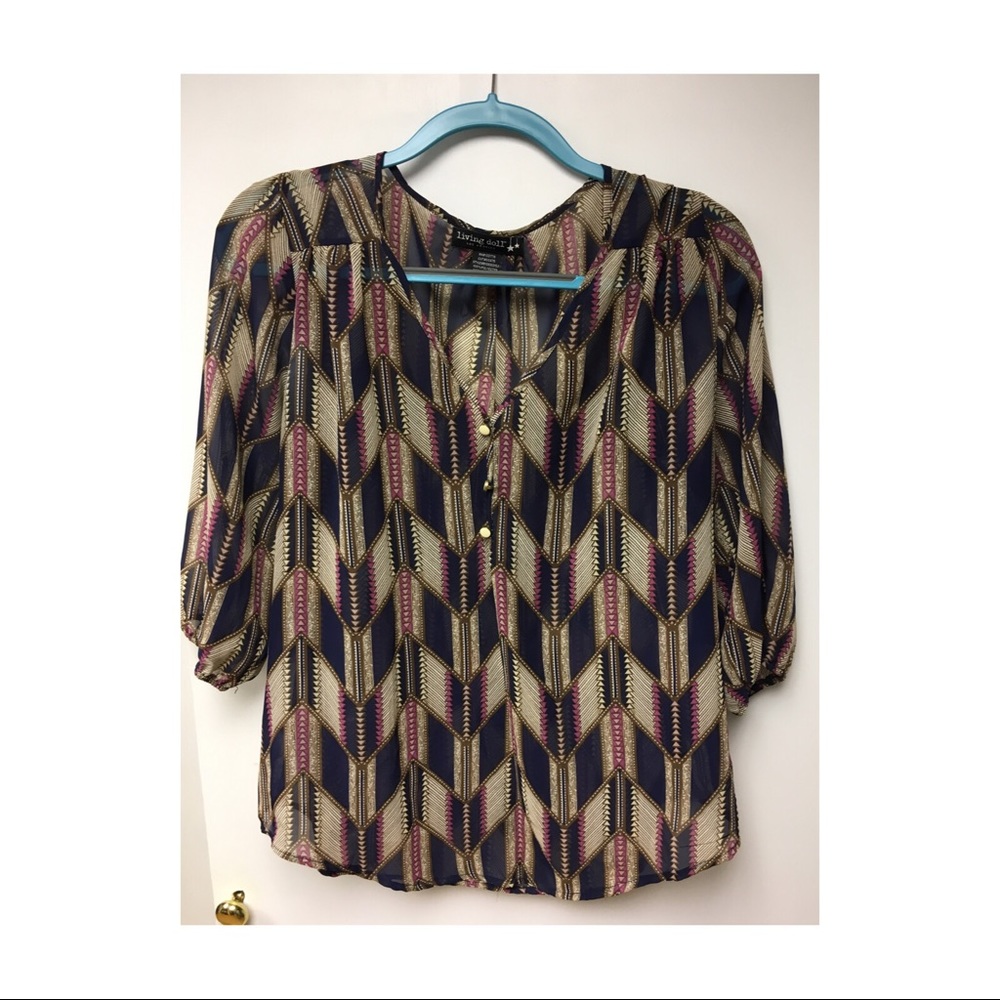 Shear blouse size L